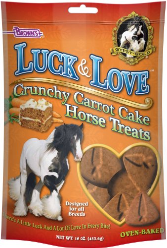 F.M. Brown's Gypsy Gold Luck and Love Horse Treats, 16-Ounce, Crunchy Carrot Cake Zipper