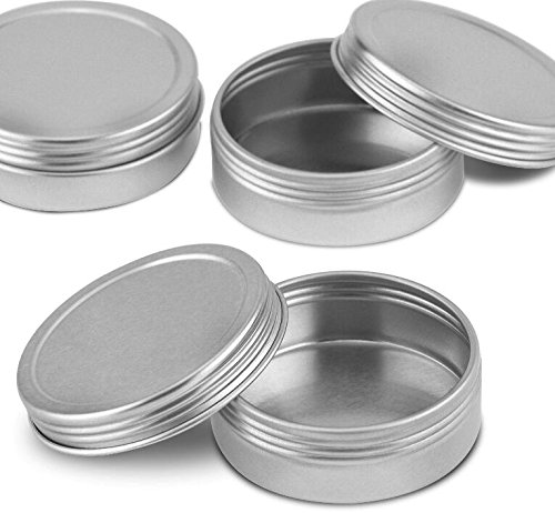 JM-capricorns 24 Pcs 30 ml Silver Small Aluminum Round Lip Balm Tin Storage Jar Containers with Screw Cap for Lip Balm, Cosmetic, Candles or Tea - Thumbnail 2
