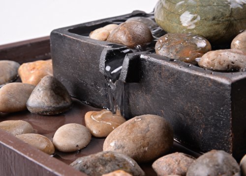 Kenroy Home 51041BRZ Zen Indoor/Outdoor Table Fountain, 9" H, Two Toned Bronze