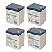 PS-1250 12V 5AH SLA Battery 12 VOLT F2 TERMINAL - 4 Pack