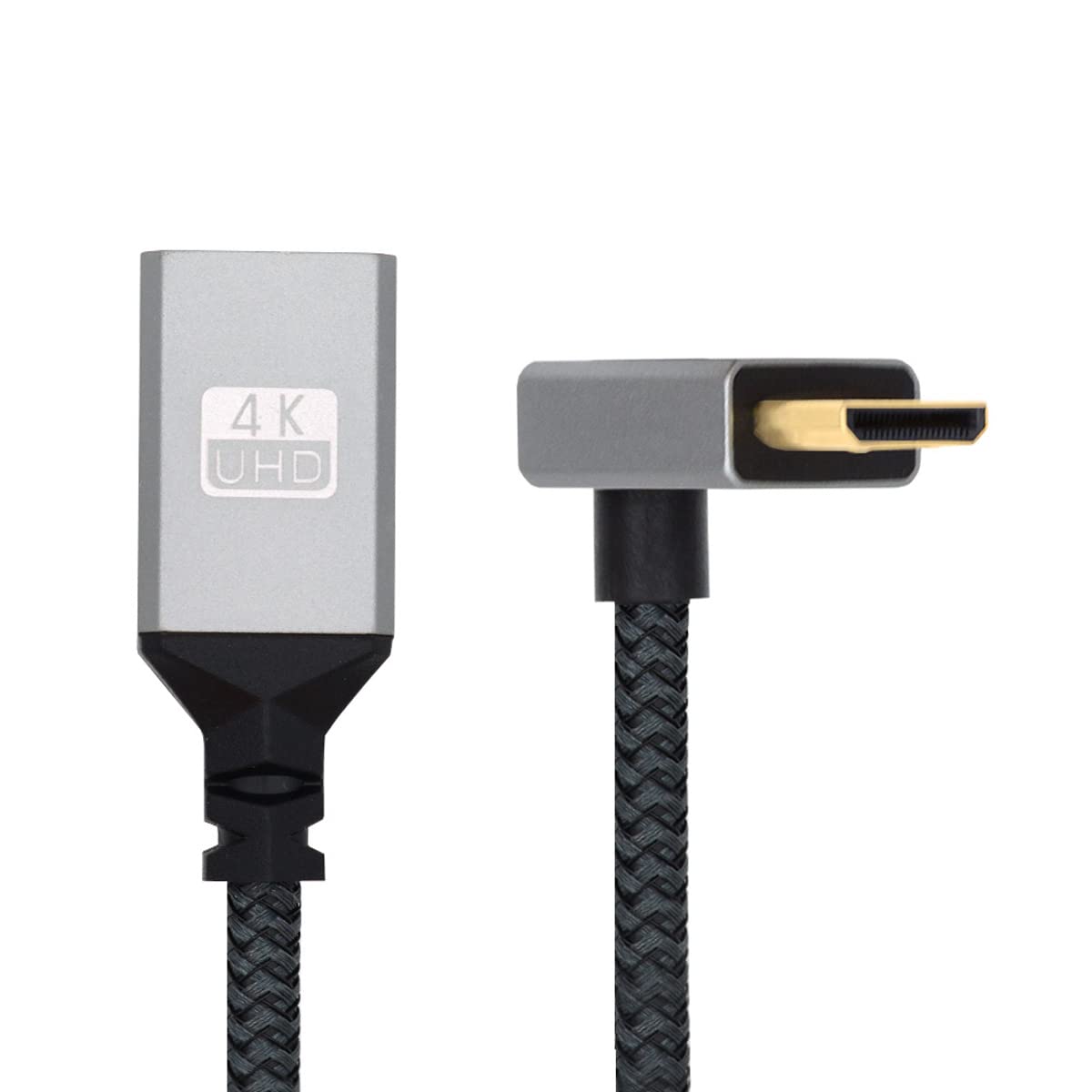 CY 4K Cable Type-C MINI HDMI 1.4 Male 90 Degree Down Angled to HDMI Female Extension Cable for DV MP4 Camera DC Laptop HDTV