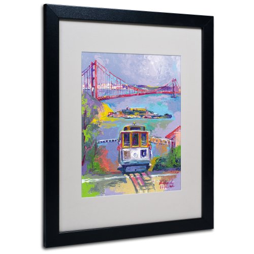 Trademark Fine Art San Francisco 2 Artwork by Richard Wallich, 16 by 20-Inch, Black Frame