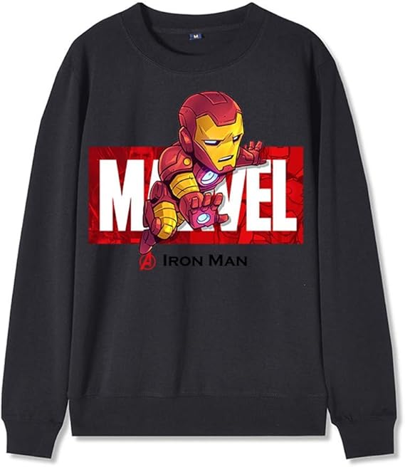 Amazon Hinskenny Marvel マーベル アベンジャーズ Iron Man アイアンマン Tシャツ 長袖 メンズ パーカー 秋服 レディース 綿 柔らかい 丸襟 トップス 人気 おしゃれ 大きいサイズ 秋 冬 男女兼用 Tシャツ カットソー 通販