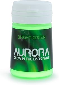 Glow in The Dark Paint, 0.68 fl oz (20ml), Aurora Bright Green, Non-Toxic, Water Based, by SpaceBeams