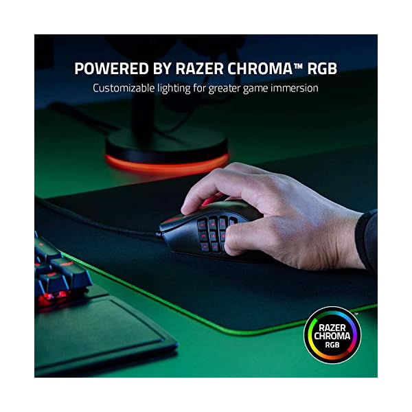 Razer-Naga-X-Ergonomic-MMO-Gaming-Mouse-with-16-Programmable-Buttons-Optical-Mouse-Switches-5G-Optical-Sensor-Chroma-RGB-Speedflex-Cable-Black Razer Naga X - Ergonomic Gaming Mouse with 16 Programmable Buttons (Optical Mouse Switches, 5G Optical Sensor, Chroma…