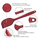 Besiva Silicone Spatula Set 5 piece 600ºF Heat-Resistant Spatulas Baking Spoons Silicone Brush Safe Soft and Non-stick Flexible Rubber Spatulas with Stainless Steel Core Design