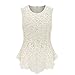 OFTEN Women's Sexy Chic Lace Shirt Fashion Sleeveless Blouse Tops