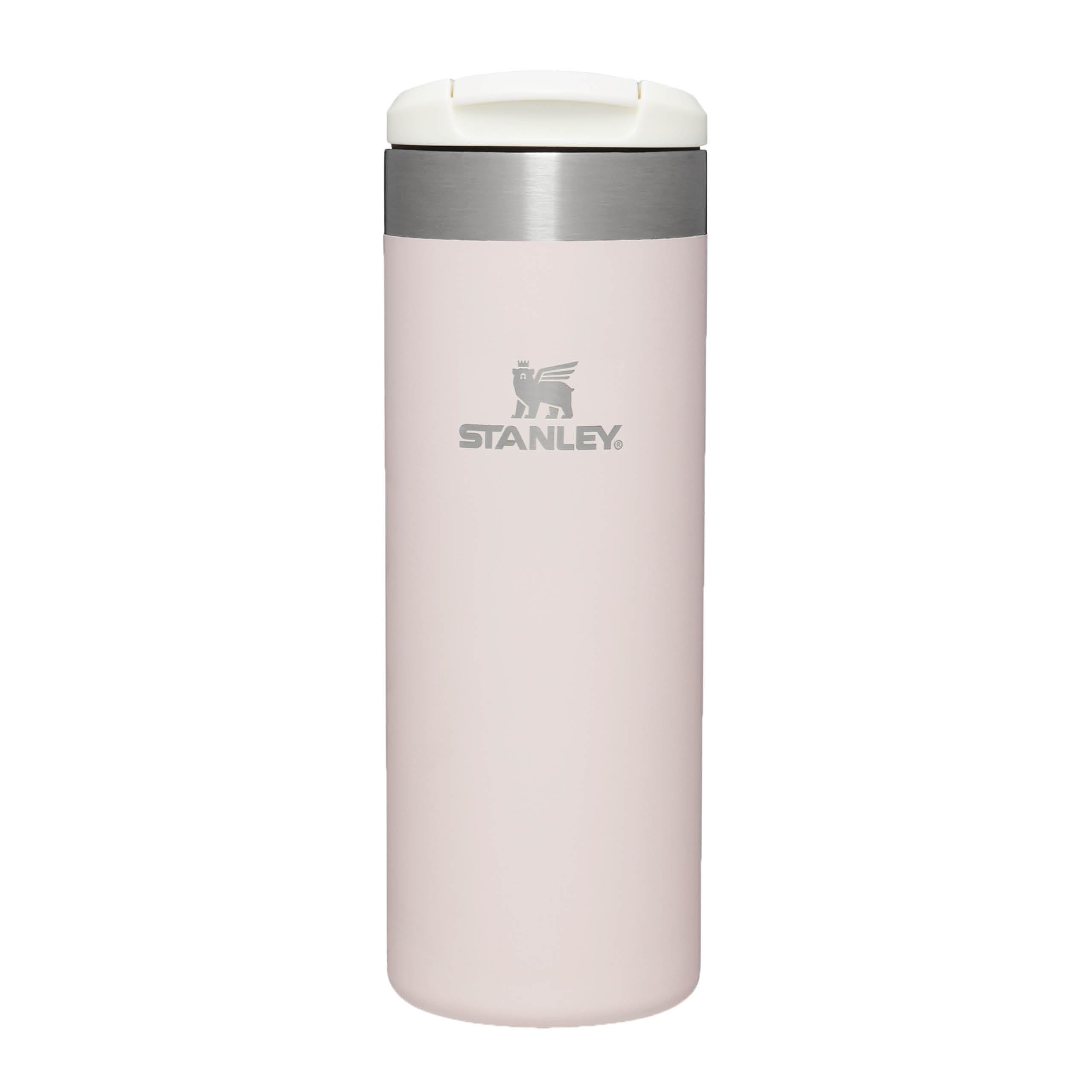 Aerolight Transit Mug 0.47L - Cream Metallic - Keeps 6 Hours hot - Dishwasher Safe - Leakproof, Locking Drink-Through lid- car Holder Compatible- Spun-Steel, Double-Wall Vacuum