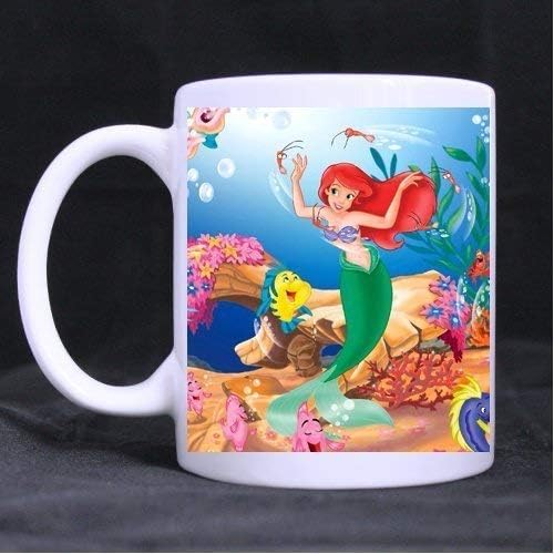 LGDZ Mug Ariel The Little Mermaid A 11 OZ White Mug 100% Ceramic Coffee/Tea White Cup
