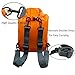 Waterproof Dry Bag with 2 Adjustable Straps and Emergency Whistle | Perfect Snow Sports, Water Sports, Camping, Backpacking, All Wet Outdoor Activities by Peak Master (Black and Orange, 10 Liter)