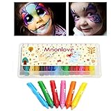 Face Painting Pencils Crayon Set, 16 Colors Kids Adults Body Face Non-toxic Paint Sticks Professional Makeup Art Supplies Birthday Theme Party Fancy Ball Dress Make Up Halloween Costume,Xmas Gift