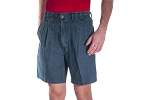 Creekwood Elastic Waist Twill Shorts for Big & Tall Men – 100% Pure Cotton
