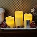 LampLust 3 Beeswax Flameless Pillar Candles with Warm White LEDs, Batteries & Remote Included