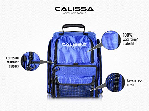 The Large 'Talysc' Fishing Backpack, Tackle Box Storage Bag - Non-Corrosive Fishing Tackle Bag with (4X) 3650 Boxes - Fisherman Gifts for Men, Tackle Bags, Backpacks and Tackle Box Organizer