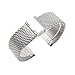 Milanese Loop Stainless Steel Watch Band Bracelet Smart Watch Strap Mesh Band 24mm with Hook Buckle Replacement Wristbands - Silver