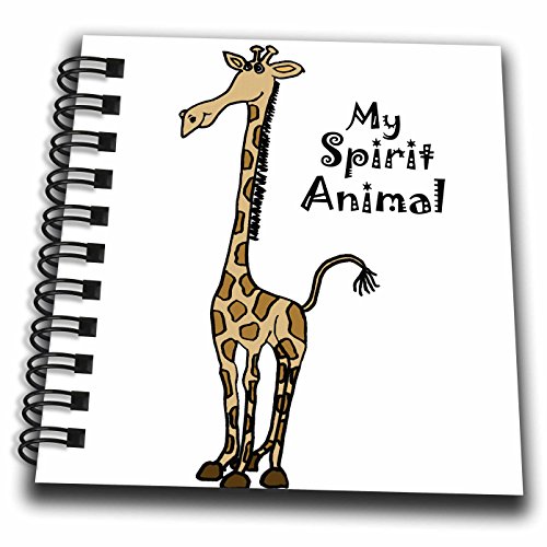 3dRose Funny Cute Giraffe Is Spirit Animal Mini Notepad, 4x4