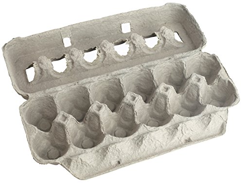 Printed Natural Pulp Egg Cartons Holds Up to Twelve Eggs - 1 Dozen Jumbo - Strong Sturdy Material Perfect For Storing Extra Eggs - by MT Products (15 Cartons)