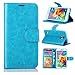 Joopapa S5 Case, Galaxy S5 Case, Galaxy S5 Luxury Fashion Pu Leather Magnet Wallet Flip Case Cover with Built-in Credit Card/ID Card Slots for Samsung Galaxy S5 / Galaxy Sv/Galaxy S5 I9600 (Blue)