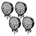 Liteway 4x 27w 4Inch CREE LED Light Bar Spot Beam Round Fog Lights Work Driving Light Pods Light Waterproof for Truck Tractor 4WD Jeep SUV ATV Boat Daytime Running Light, 2 Years Warranty