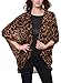 BaiShengGT Women's Leopard Print Sheer Chiffon Cardigan Blouse Large Brown Leopard