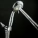 Handheld Shower Head, WASSERN High Pressure 6setting 67Jets Rainfall Massage Spa Flexible Extra Long 80'' Stainless Steel Hose Angle Adjustable Bracket 4'' Chrome