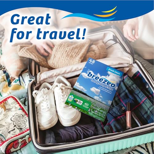 Laundry Detergent Strips (48 strips) - Fresh Linen Scent - More Convenient than Pods, Pacs, Liquids or Powders – Great for Home, Dorm, Travel, Camping & Hand-Washing