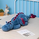 Leahaoe Weighted Dragon Stuffed Animal 10Lbs 43.3" Soft and Sturdy Weighted Stuffed Animals for Adults and Kids, Large Blue Stuffed Animal
