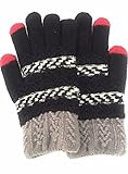 Darller Women Winter Touch Screen Gloves Knit Texting Gloves Touchscreen Mittens