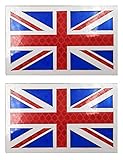 2 PCS AliPlus UK United Kingdom Flag Patches IR