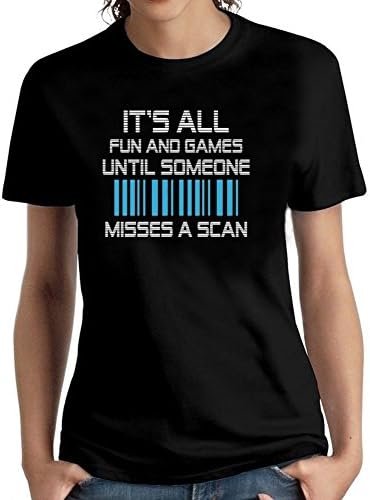 Men's Its All Fun And Games Until Someone Misses A Scan Post Usps Postal Worker T-shirt L Black