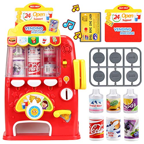 FS Interactive Vending Machine Game, Pretend Play Electronic Drink Machines, Early Developmental Toy, Fun Gifts for Age 2,3,4,5,6,7,8 Year Old Kids, Children's, Boys, Girls