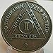Bright Star Press 2 Year Antique Bronze AA Medallion Alcoholics Anonymous Sobriety Chip