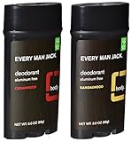 Every Man Jack Aluminum Free Deodorant Cedarwood and Sandalwood Pack of 2