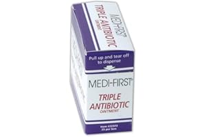 Medique MP22373 Medi-First Triple Antibiotic Ointment, 0.5 g, Standard, White/Blue (Pack of 25)