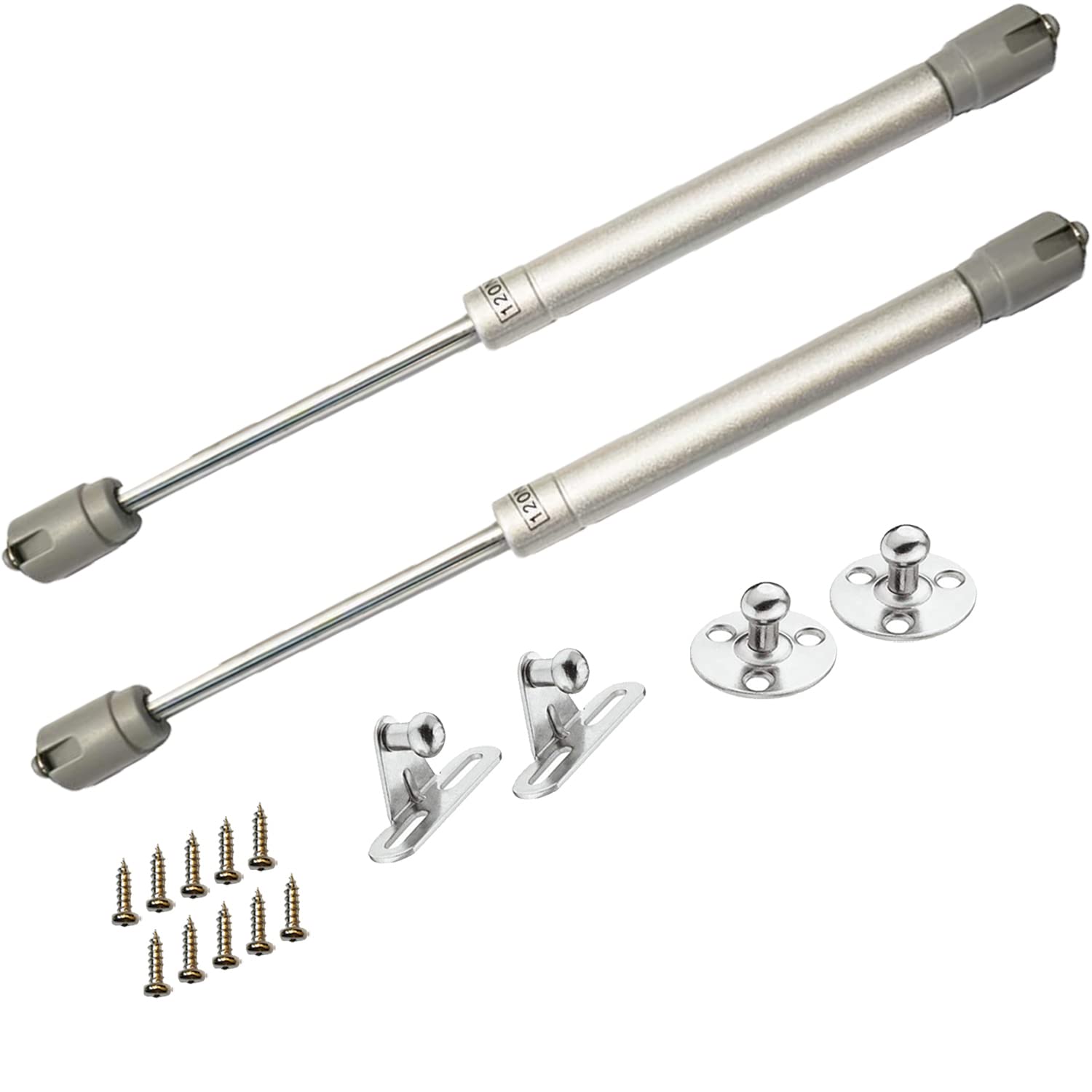 ZFYQ Gas Struts, 120N Gas Spring Cabinet Door Hinges Lift Up for Kitchen Furniture Cupboard Wardrobes, 2 Pack