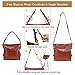 Banuce Trendy Full Grains Italian Hobo Bags for Women Leather Purses and Handbags Shoulder Bag with Convertible Strap Brown