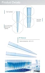 TYQILIN 1000uL Pipette Tips 1000 PCS per Bag Blue