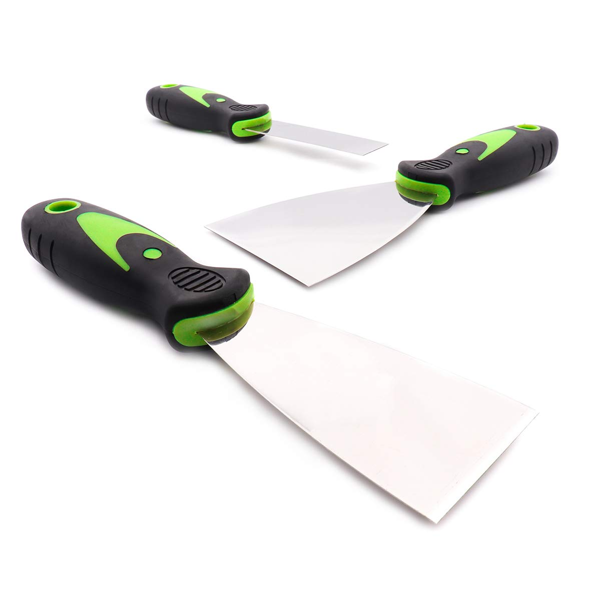 COTTAM Soft Grip Scraper Set (Pack of 3) - in Sizes 1", 2" & 3" - for DIY, Wallpaper & Paint Removal, Decorating, Filling & Removing 3D Prints (Product Colour May Vary)