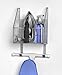 Spectrum Diversified, Heat-Resistant Ironing Board Holder Open Wire Storage Basket, Laundry Room Décor & Organization, Pewter (89375)