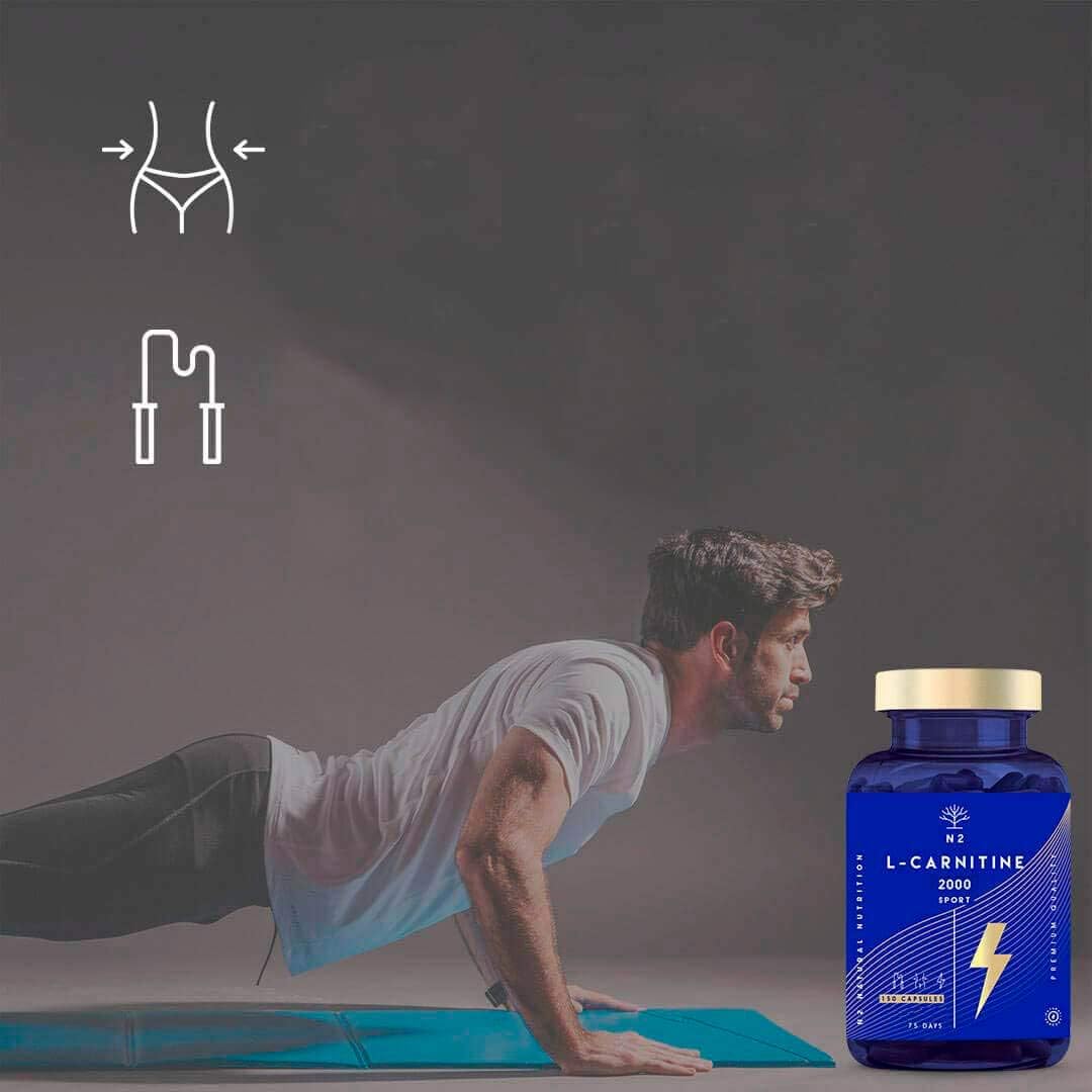Natural L CARNITINE 2000mg 150 Capsules 75 Days (only 2 Capsules per Day) High Concentration Improves Sports Performance. Weight Loss - Image 4