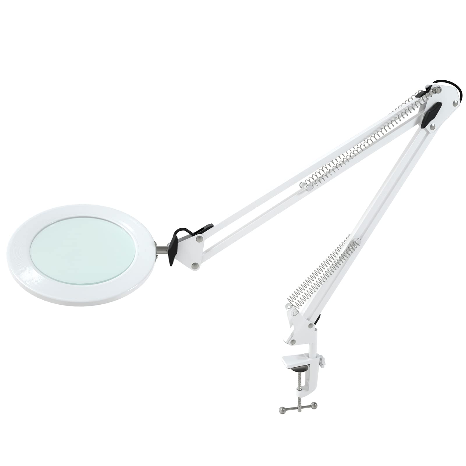 Beyamz Magnifying Lamp / 105 mm 2.25X Magnifying Glass / 3 Modes 10-Level Dimmable / 750 LM / 90cm Working Radius/USB Adaptor Included