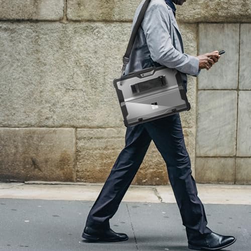 Gerutek Shockproof Case for Microsoft Surface Pro 13"/Pro 11/Pro 10/Pro 9 (2026/2024/2022), Heavy Duty Case Compatible with Stand, Type Cover Keyboard, Bragonne and Shoulder Strap, Pen Holder, Clear