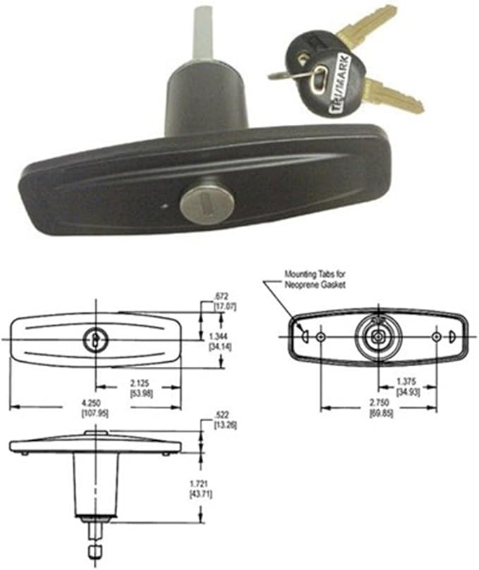 Truck Bed Tonneau Cover Black Trimark Handle 2 Keys Swiss Patriot Tonneau Cover