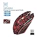 TENMOS K6 Wireless Gaming Mouse, Rechargeable Silent LED Optical Computer Mice USB Receiver, 3 Adjustable DPI Level 6 Buttons, Auto Sleeping Compatible Laptop/PC/Notebook (Red Light)thumb 3