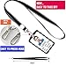 Acctrend Aluminum Badge Holder with Neck Lanyard, Black (1PACK)