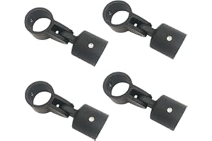 DOUZIME 4 Sets Nylon Bimini Top Jaw Slide and Eye End Cap, Bimini Top Hardware, Fits 1 Inch OD Round Tube Black