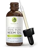 Foxbrim Organic Neem Oil - Nutrient Rich Oil For Hair, Skin & Nails - Treat Acne, Fade Fine Lines, Heal Stretch Marks, Moisturize Hair & Scalp - 4OZ