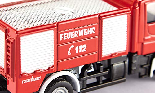 SIKU 1068, Feuerwehr Unimog, 1:87, Metall/Kunststoff, Rot, Bereifung aus Gummi, Spielzeugfahrzeug für Kinder – Bild 4