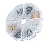 BIHRTC Pack of 800 Screw Eyes Pin Findings for Clay Jewelry,Mini corked bottle charms