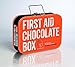 First Aid Chocolate Gift Box: Rectangular Tin with Latch and Handle includes Dark Chocolate Marbles, Pecan Nuts, Dark Truffle Cubes, and Addiction Cubes by Max Brenner - Kosher